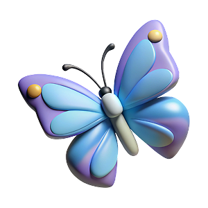 Butterfly decoration for pediatric dental services